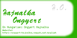 hajnalka ongyert business card